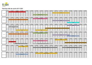 Planning salle des sports 2019-2020